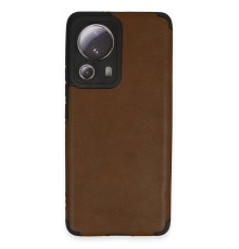 Xiaomi Mi 13 Lite Kılıf Loop Deri Silikon - Kahverengi