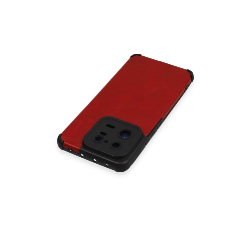 Xiaomi Mi 13 Pro Kılıf Loop Deri Silikon - Kırmızı