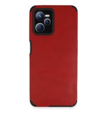 Realme C35 Kılıf Loop Deri Silikon - Kırmızı