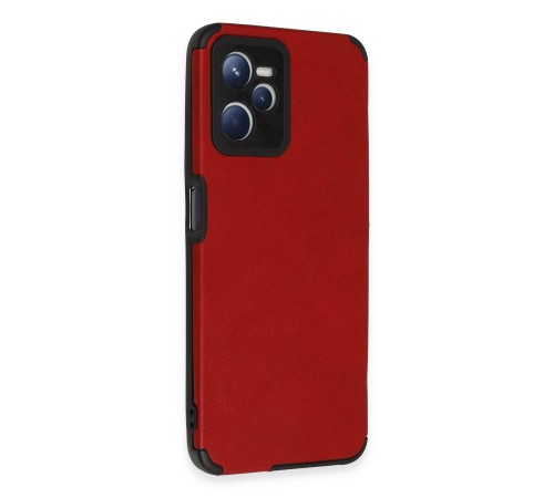 Realme C35 Kılıf Loop Deri Silikon - Kırmızı Realme C35 Kılıf Loop Deri Silikon - Kırmızı