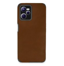 Realme C35 Kılıf Loop Deri Silikon - Kahverengi