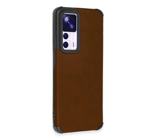 Xiaomi Mi 12T Kılıf Loop Deri Silikon - Kahverengi Xiaomi Mi 12T Kılıf Loop Deri Silikon - Kahverengi
