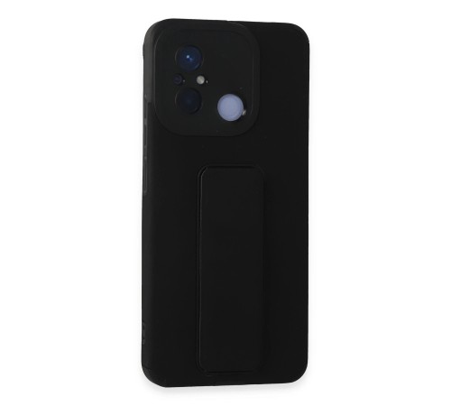 Xiaomi Redmi 12C Kılıf Mega Standlı Silikon - Siyah