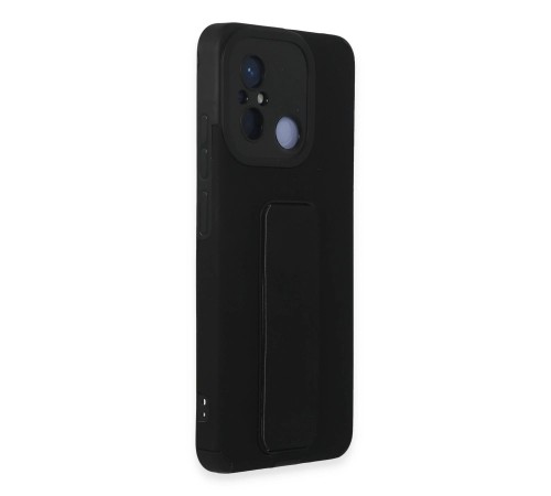 Xiaomi Redmi 12C Kılıf Mega Standlı Silikon - Siyah