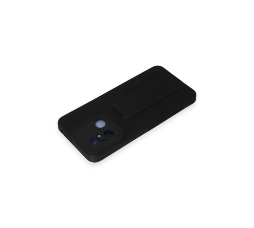 Xiaomi Redmi 12C Kılıf Mega Standlı Silikon - Siyah