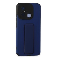 Xiaomi Redmi 12C Kılıf Mega Standlı Silikon - Mavi