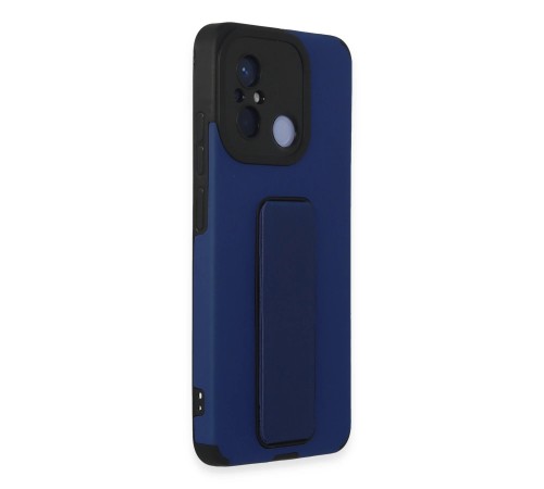 Xiaomi Redmi 12C Kılıf Mega Standlı Silikon - Mavi