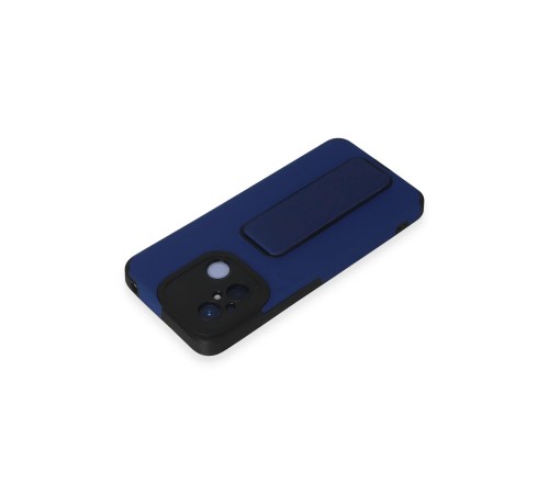 Xiaomi Redmi 12C Kılıf Mega Standlı Silikon - Mavi