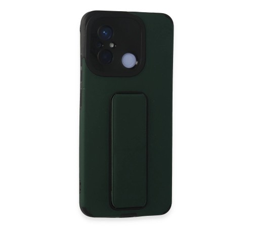Xiaomi Redmi 12C Kılıf Mega Standlı Silikon - Yeşil