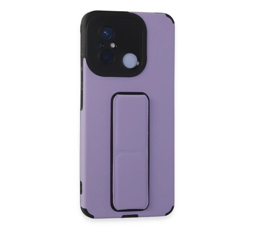 Xiaomi Redmi 12C Kılıf Mega Standlı Silikon - Lila