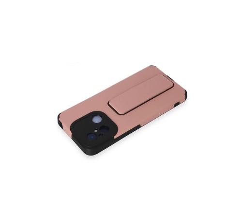 Xiaomi Redmi 12C Kılıf Mega Standlı Silikon - Pudra
