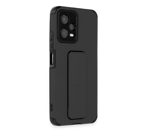Xiaomi Poco X5 5G Kılıf Mega Standlı Silikon - Siyah