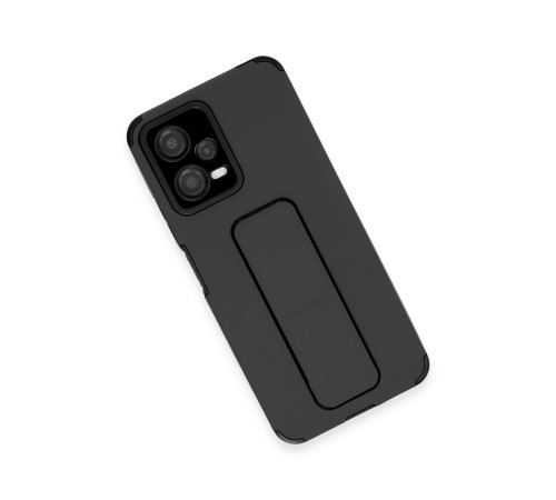 Xiaomi Poco X5 5G Kılıf Mega Standlı Silikon - Siyah