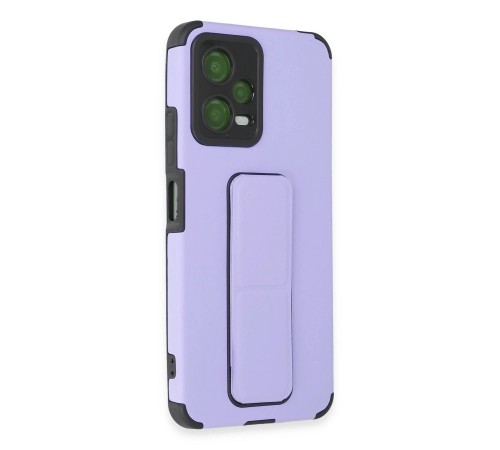 Xiaomi Poco X5 5G Kılıf Mega Standlı Silikon - Lila