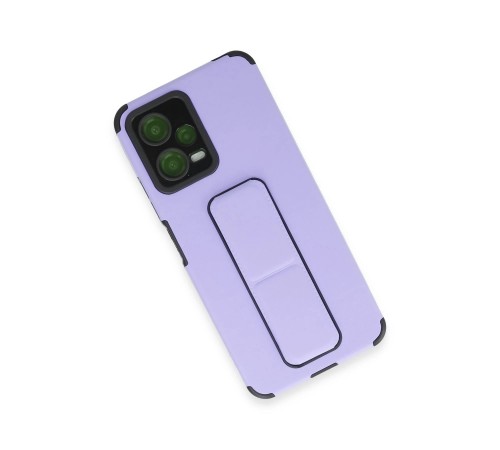 Xiaomi Poco X5 5G Kılıf Mega Standlı Silikon - Lila