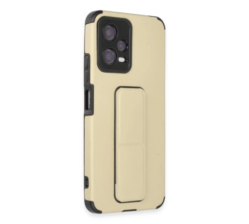 Xiaomi Poco X5 5G Kılıf Mega Standlı Silikon - Gold
