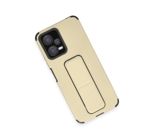 Xiaomi Poco X5 5G Kılıf Mega Standlı Silikon - Gold