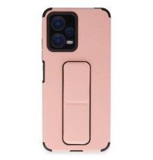 Xiaomi Poco X5 5G Kılıf Mega Standlı Silikon - Pudra
