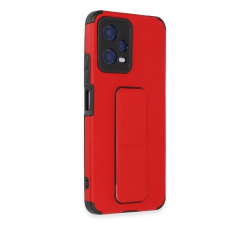 Xiaomi Poco X5 5G Kılıf Mega Standlı Silikon - Kırmızı