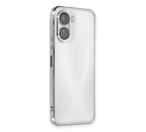 Vivo Y16 Kılıf Razer Lensli Silikon - Gümüş Vivo Y16 Kılıf Razer Lensli Silikon - Gümüş