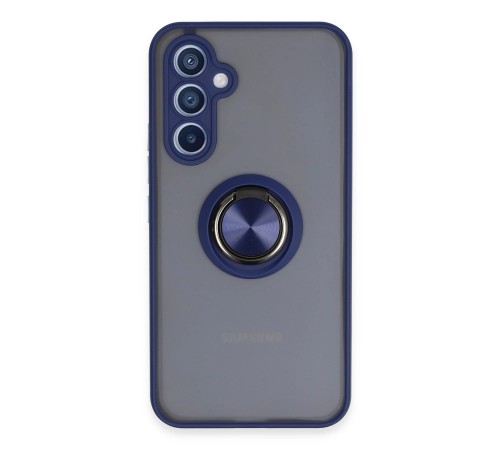 Samsung Galaxy A34 5G Kılıf Montreal Yüzüklü Silikon Kapak - Lacivert Samsung Galaxy A34 5G Kılıf Montreal Yüzüklü Silikon Kapak - Lacivert
