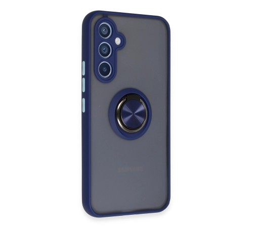 Samsung Galaxy A34 5G Kılıf Montreal Yüzüklü Silikon Kapak - Lacivert Samsung Galaxy A34 5G Kılıf Montreal Yüzüklü Silikon Kapak - Lacivert