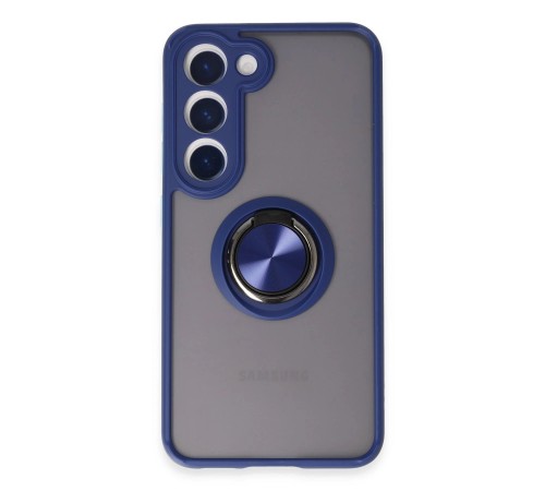 Samsung Galaxy S23 Kılıf Montreal Yüzüklü Silikon Kapak - Lacivert Samsung Galaxy S23 Kılıf Montreal Yüzüklü Silikon Kapak - Lacivert
