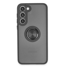 Samsung Galaxy S23 Plus Kılıf Montreal Yüzüklü Silikon Kapak - Siyah