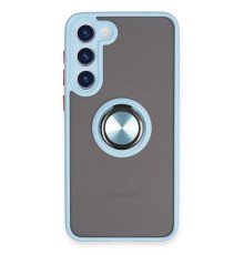Samsung Galaxy S23 Plus Kılıf Montreal Yüzüklü Silikon Kapak - Buz Mavi