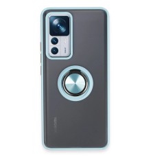 Xiaomi Mi 12T Pro Kılıf Montreal Yüzüklü Silikon Kapak - Buz Mavi