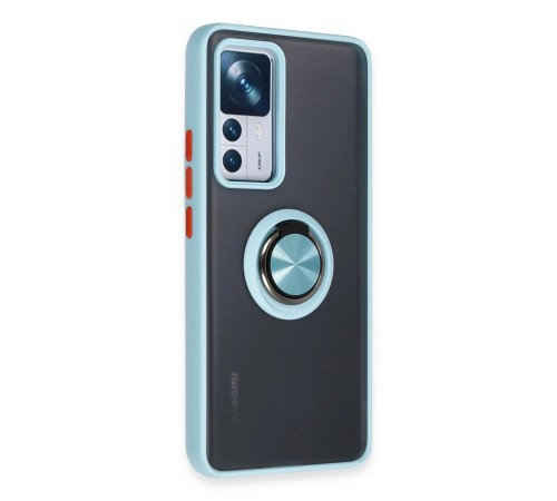 Xiaomi Mi 12T Pro Kılıf Montreal Yüzüklü Silikon Kapak - Buz Mavi Xiaomi Mi 12T Pro Kılıf Montreal Yüzüklü Silikon Kapak - Buz Mavi