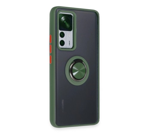 Xiaomi Mi 12T Pro Kılıf Montreal Yüzüklü Silikon Kapak - Yeşil Xiaomi Mi 12T Pro Kılıf Montreal Yüzüklü Silikon Kapak - Yeşil