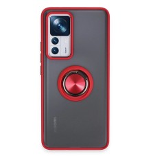 Xiaomi Mi 12T Pro Kılıf Montreal Yüzüklü Silikon Kapak - Kırmızı