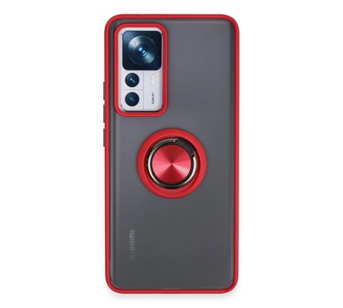 Xiaomi Mi 12T Pro Kılıf Montreal Yüzüklü Silikon Kapak - Kırmızı Xiaomi Mi 12T Pro Kılıf Montreal Yüzüklü Silikon Kapak - Kırmızı