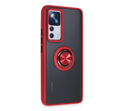 Xiaomi Mi 12T Pro Kılıf Montreal Yüzüklü Silikon Kapak - Kırmızı Xiaomi Mi 12T Pro Kılıf Montreal Yüzüklü Silikon Kapak - Kırmızı