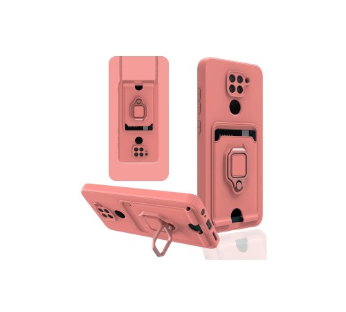 Xiaomi Redmi Note 9 Kılıf Zuma Kartvizitli Yüzüklü Silikon - Pembe Xiaomi Redmi Note 9 Kılıf Zuma Kartvizitli Yüzüklü Silikon - Pembe