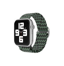 Apple Watch 38mm Star Kordon - Zigzag Yeşil-Siyah