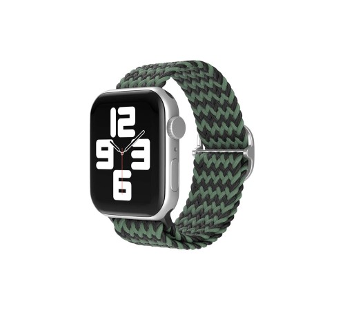 Apple Watch 38mm Star Kordon - Zigzag Yeşil-Siyah Apple Watch 38mm Star Kordon - Zigzag Yeşil-Siyah