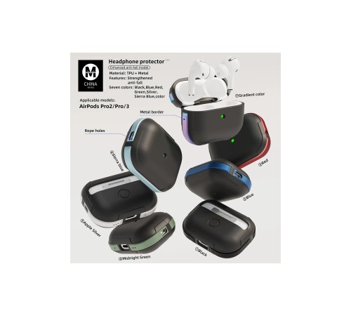 Movenchy Airpods 3 (3.nesil) MO-A8 Armor Kılıf - Rainbow Movenchy Airpods 3 (3.nesil) MO-A8 Armor Kılıf - Rainbow