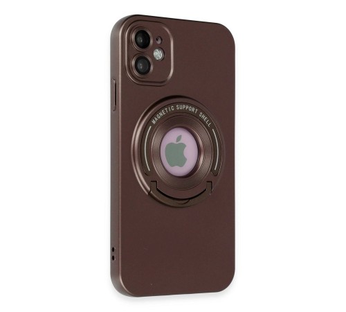iPhone 12 Kılıf Lukka Magneticsafe Kapak - Kahverengi iPhone 12 Kılıf Lukka Magneticsafe Kapak - Kahverengi