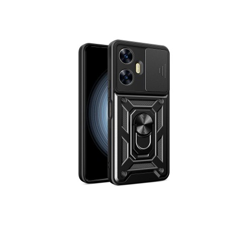 Realme C55 Kılıf Pars Lens Yüzüklü Silikon - Siyah Realme C55 Kılıf Pars Lens Yüzüklü Silikon - Siyah