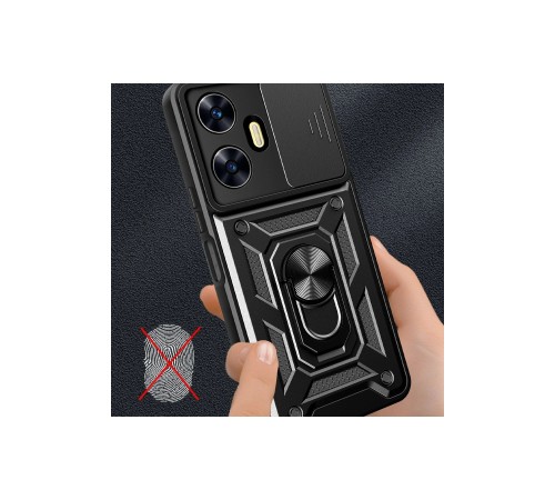 Realme C55 Kılıf Pars Lens Yüzüklü Silikon - Siyah Realme C55 Kılıf Pars Lens Yüzüklü Silikon - Siyah