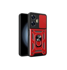 Realme C55 Kılıf Pars Lens Yüzüklü Silikon - Kırmızı