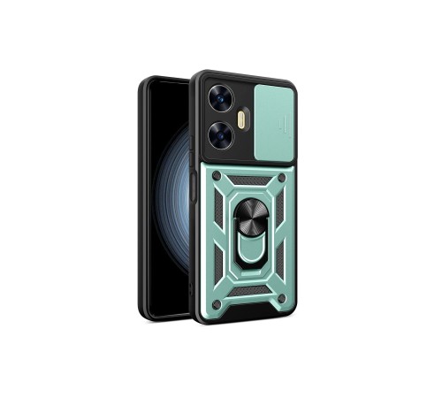 Realme C55 Kılıf Pars Lens Yüzüklü Silikon - Yeşil Realme C55 Kılıf Pars Lens Yüzüklü Silikon - Yeşil