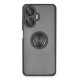 Realme C55 Kılıf Montreal Yüzüklü Silikon Kapak - Siyah
