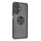 Realme C55 Kılıf Montreal Yüzüklü Silikon Kapak - Siyah