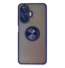Realme C55 Kılıf Montreal Yüzüklü Silikon Kapak - Lacivert