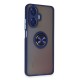 Realme C55 Kılıf Montreal Yüzüklü Silikon Kapak - Lacivert
