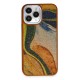iPhone 13 Pro Kılıf Moda Simli Kapak - Kahverengi