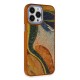 iPhone 13 Pro Kılıf Moda Simli Kapak - Kahverengi